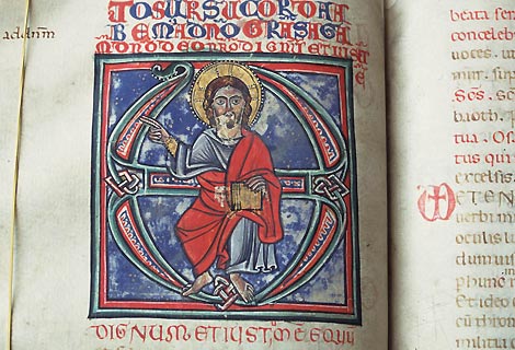 codice miniato del XII secolo (biblioteca di Fonte Avellana)